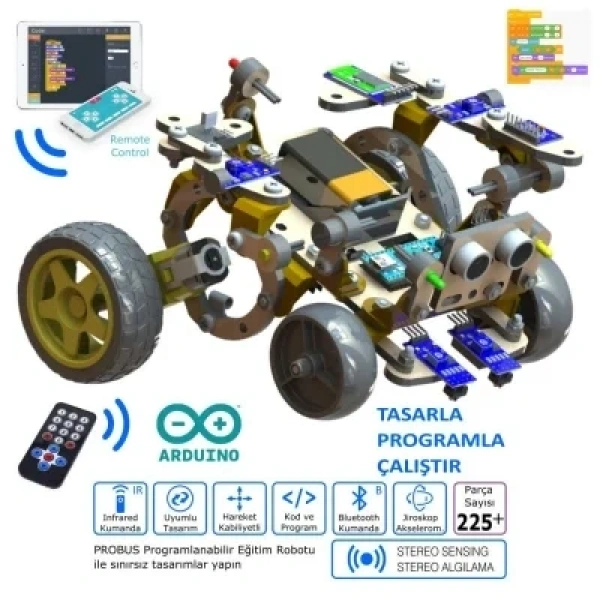 Probus Mod-3 Kodlanabilir Eğitim Robotu Demonte