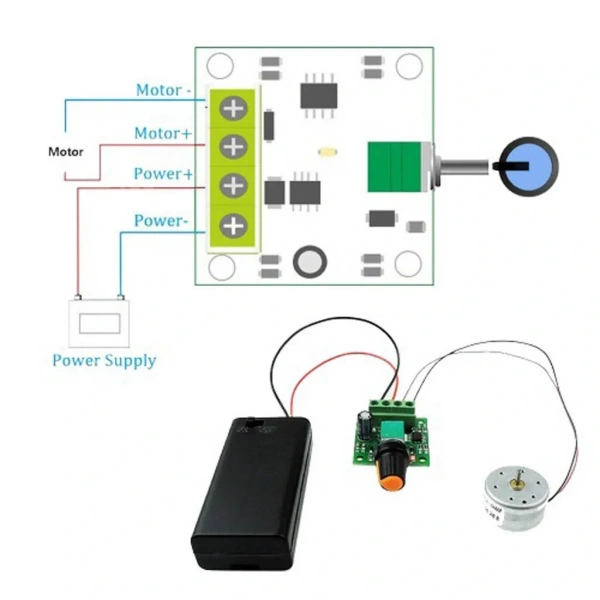 PWM DC Motor Hız Kontrol Devresi 1.8-12V 2A