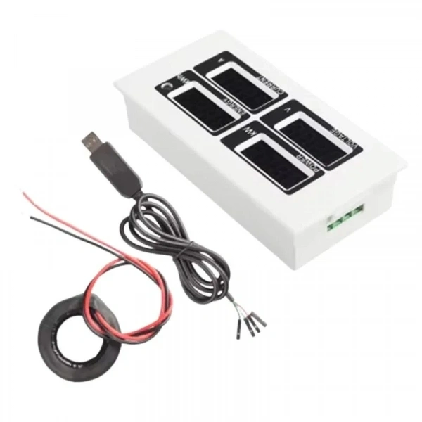 PZEM-004 100A AC Dijital Güç Monitörü + Bobin CT + USB