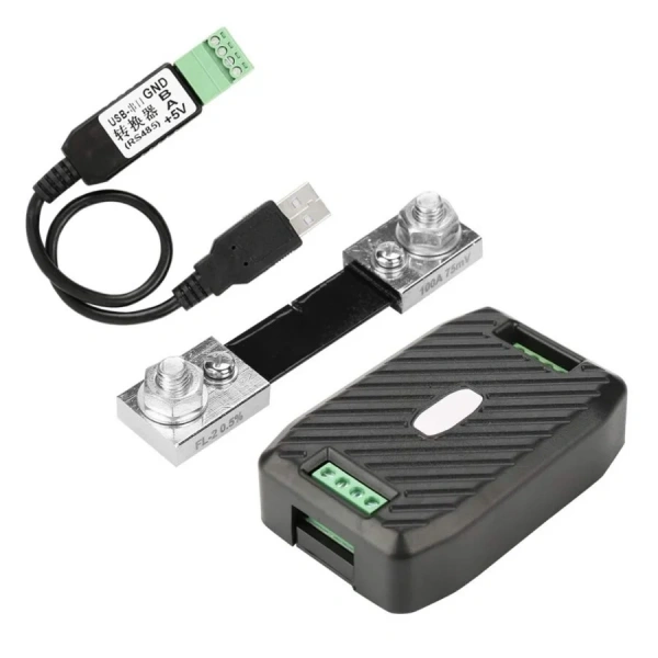 PZEM-017 0-300V 200A DC Güç İletişim Modülü + 200A Şönt + USB-RS485