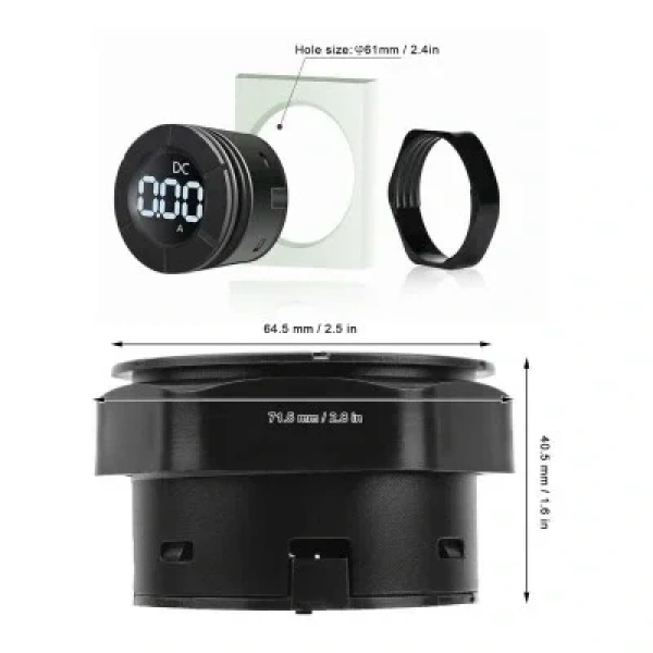 PZEM-019A DC 100A Dijital Ampermetre + 100A Şönt