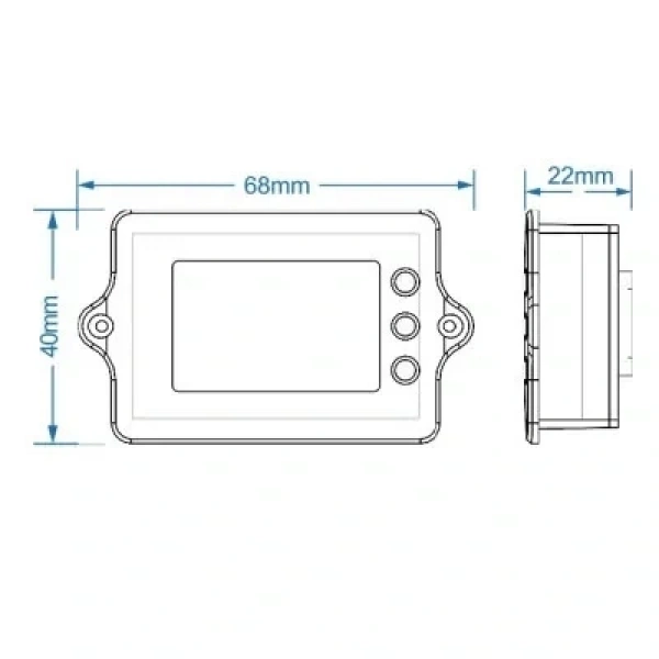 PZEM-037 8-120V 100A Voltmetre Ampermetre - Batarya Kapasite Yöneticisi + 100A Şönt + 2m USB Kablo