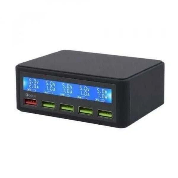 QC3.0 Çoklu USB Şarj Modülü - Dijital Ekranlı
