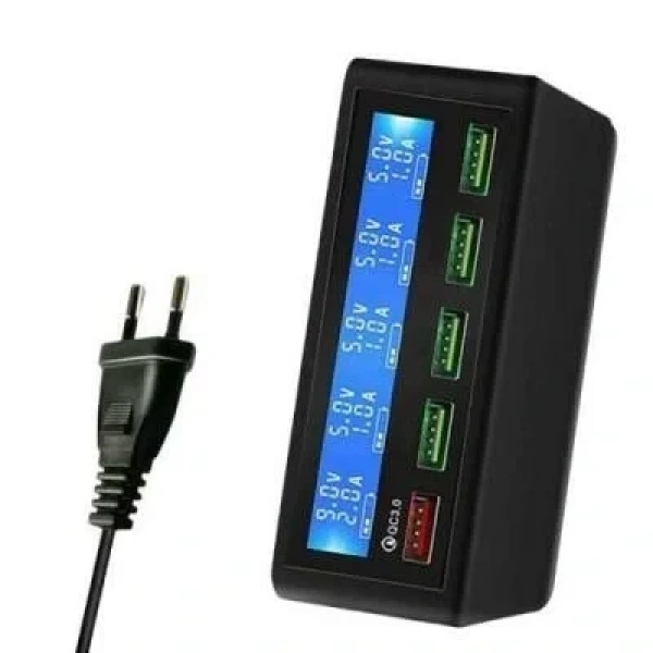 QC3.0 Çoklu USB Şarj Modülü - Dijital Ekranlı