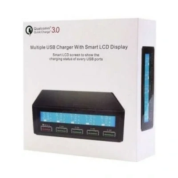 QC3.0 Çoklu USB Şarj Modülü - Dijital Ekranlı