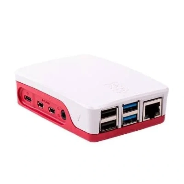 Raspberry Pi 4 Muhafaza Kutusu - Beyaz Kırmızı