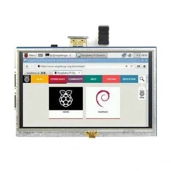 Raspberry Pi 5 800x480 Dokunmatik HDMI Ekran