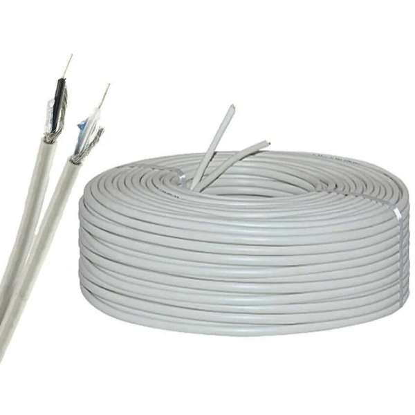 RGU4 Mini Twin Coaxial Kablo - 1 Metre
