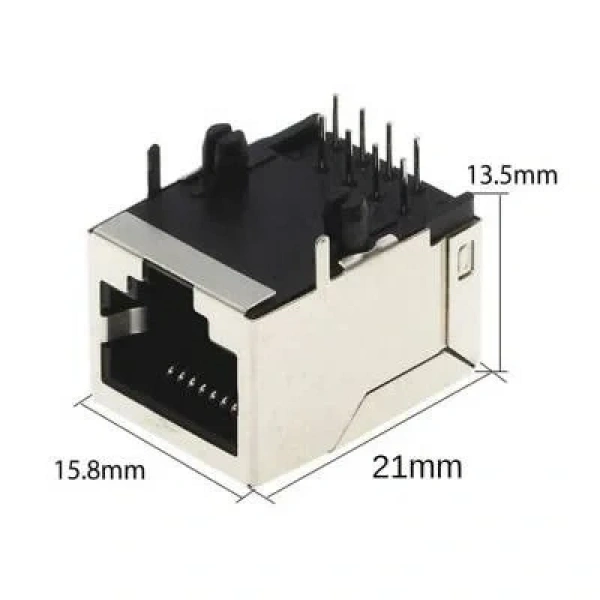 RJ45 Dişi Ethernet Konnektörü - PCB Tipi
