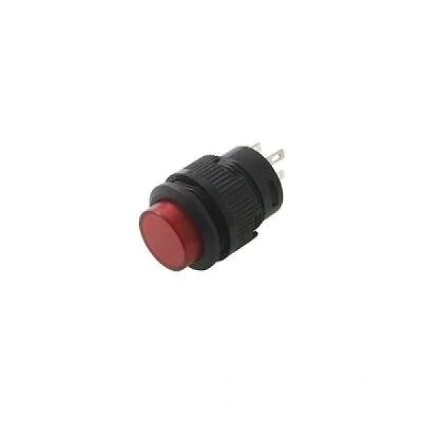 RL16-503B 16MM Plastik 2 Pin Yaylı Buton Kırmızı