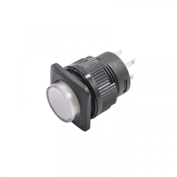 RL16-504B 16MM Plastik 4 Pin Yaylı Buton Beyaz