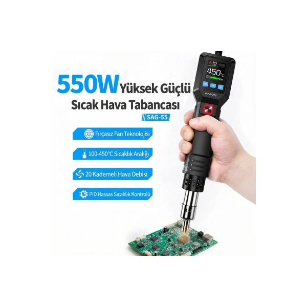 SAG-55 High-end configuration(pro) Akıllı Sıcak Hava Tabancası (550W)