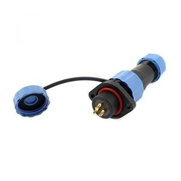 SD16 3 Pin 16mm Su Geçirmez Konnektör Takımı - Flanşlı Panel Tipi
