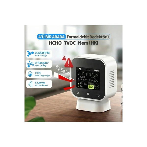 SFD-02 4ü 1 Arada Dokunmatik Hava Kalitesi Ölçüm Cihazı