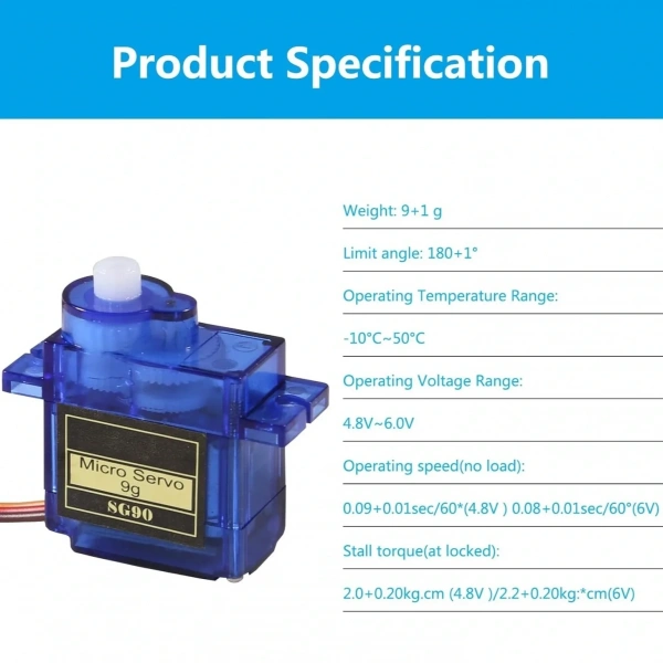 SG90 RC Mini Servo Motor Micro Servo Motor SG90 9g 180°