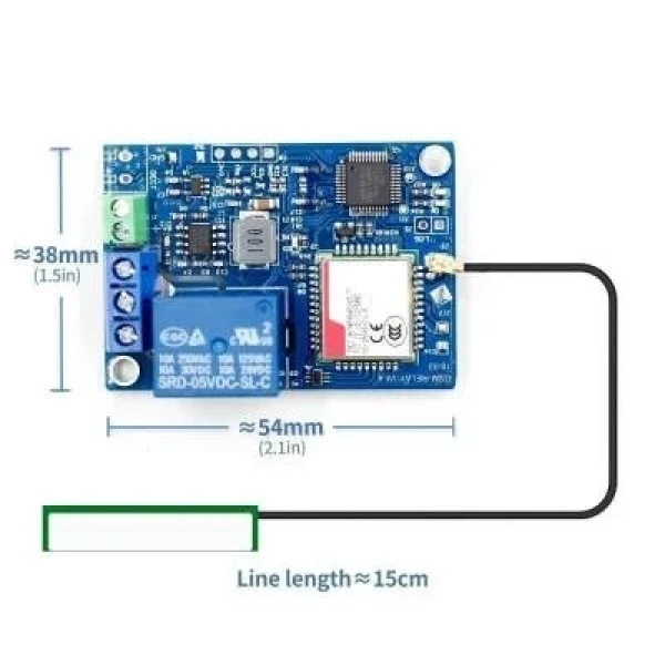 SIM800C Tek Kanallı GSM Röle Modülü