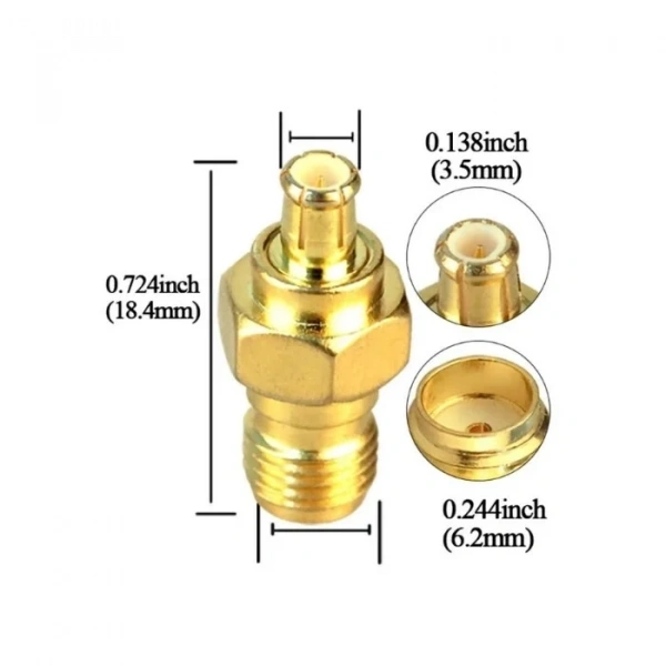 SMA Dişi - MCX-KJ Erkek Coaxial Konnektör