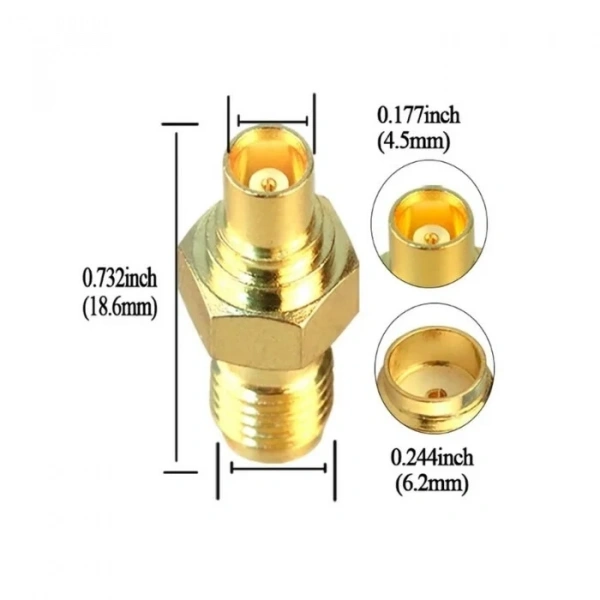 SMA Dişi - MCX-KK Dişi Coaxial Konnektör