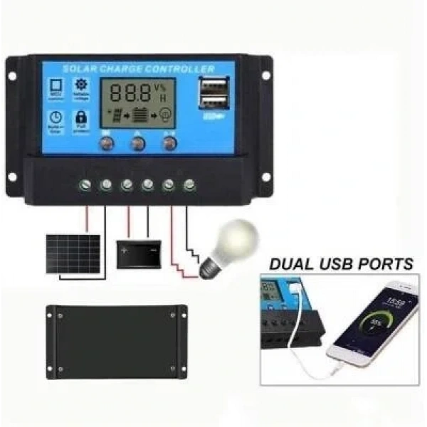Solar Panel Akü Şarj Cihazı 50A 12/24V
