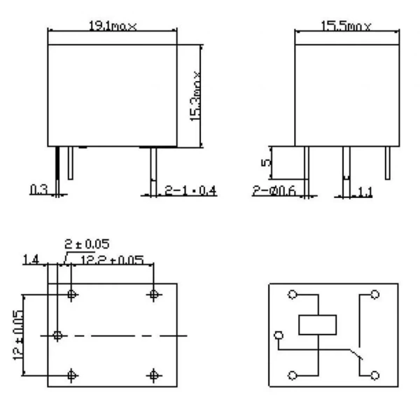 Songle 9V Minyon Spot Röle SRD-09VDC-SL-C