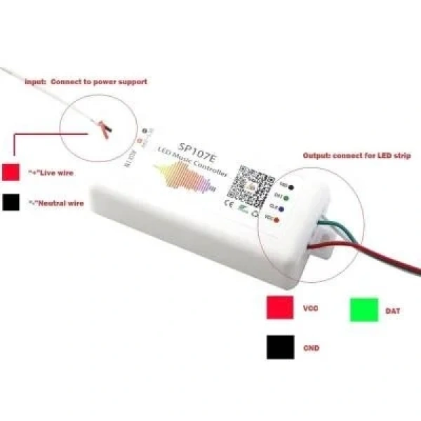 SP107E Bluetooth Ws2812 Adreslenebilir Led Kontrol Kartı