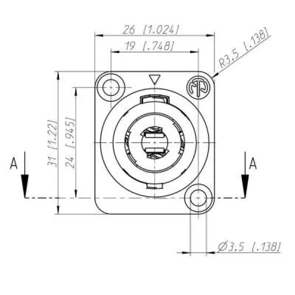 SpeakON Konnektör NL4MP Dişi - 4 Pin