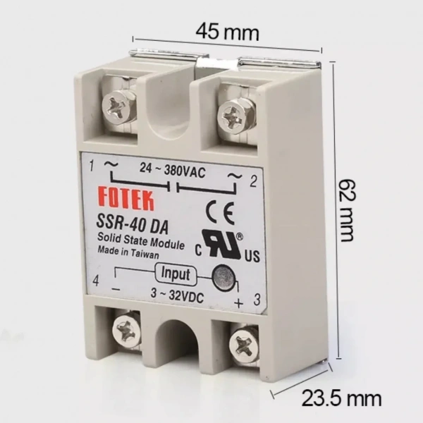 SSR-40DA SSR Solid State Röle 40A (Katı Hal Rölesi)