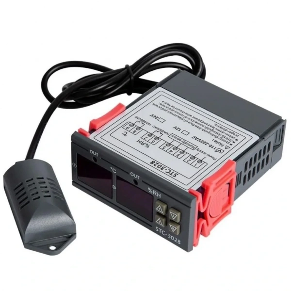 STC-3028 220V LCD Ekranlı Problu Termostat Dijital Sıcaklık Kontrol Cihazı