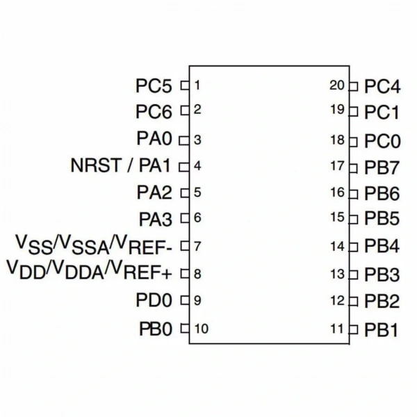 STM8L051F3P6 8-Bit 16MHz Mikrodenetleyici Tssop20