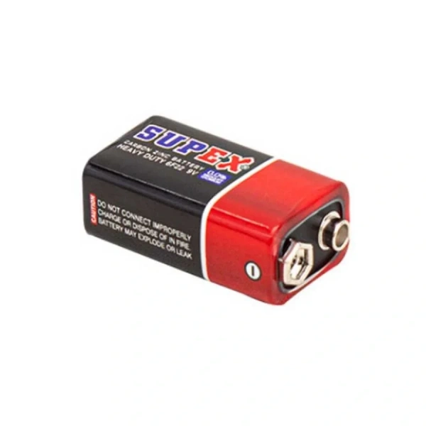 Supex 6F22 9V Çinko Karbon Pil