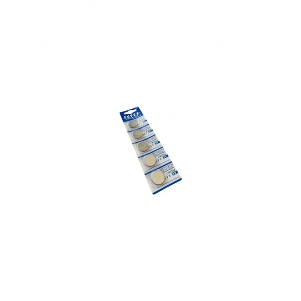 Supex CR2016 3V Lityum Düğme Pil - 5li Kart