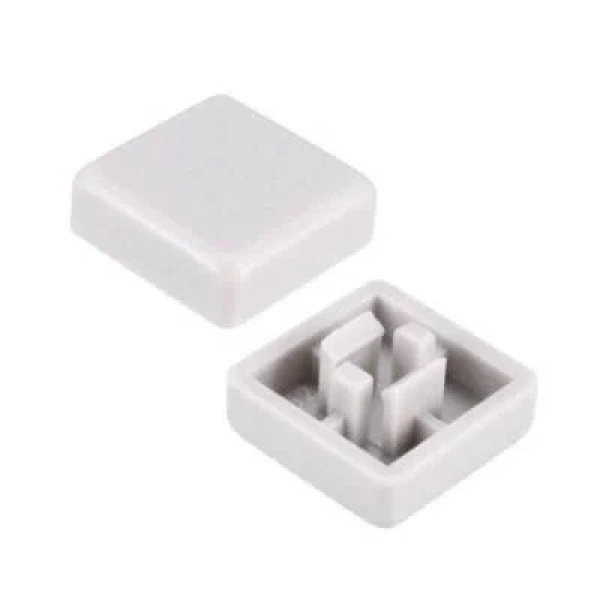 Tact Switch Kapağı Kare Gri - 10x10x5mm