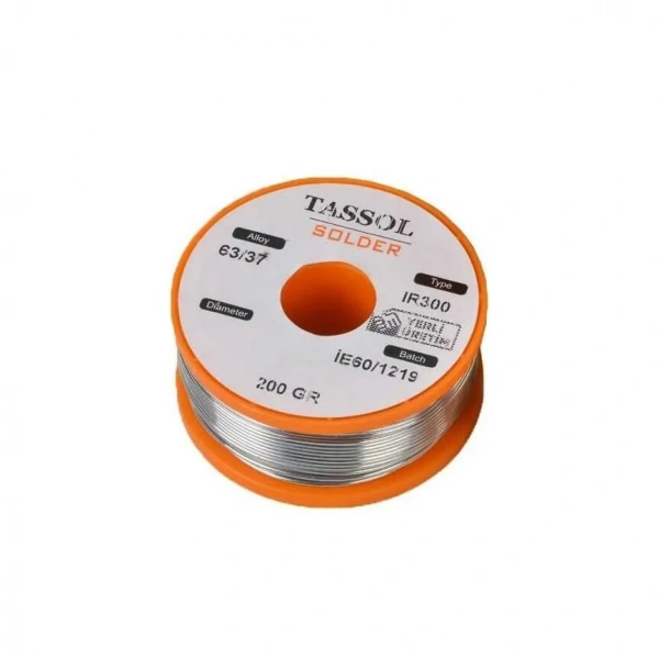 Tassol 1 mm 200gr Lehim Teli (%63 Kalay / %37 Kurşun)