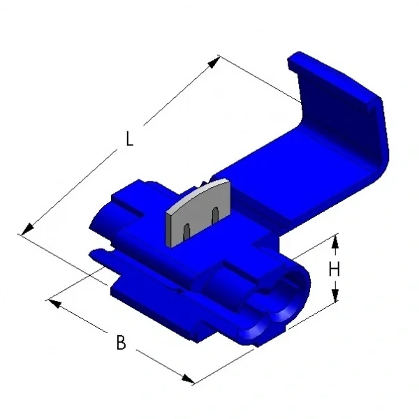 TB-2 1.5-2.5mm2 Hızlı Kablo Ek Yapma Aparatı Mavi 100 Adet