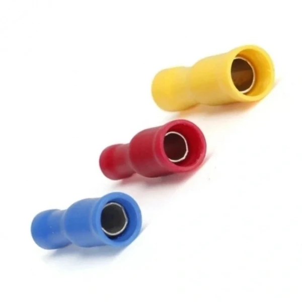 TBD - 5050 4.0-6.0mm2 İzoleli Soket Tipi Dişi Terminal Kablo Ucu Sarı 100 Adet