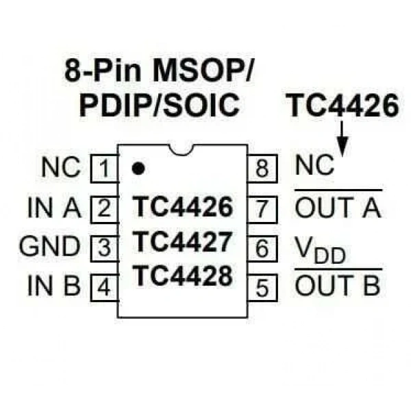 TC4426 SOIC-8 Mosfet Sürücü Entegresi