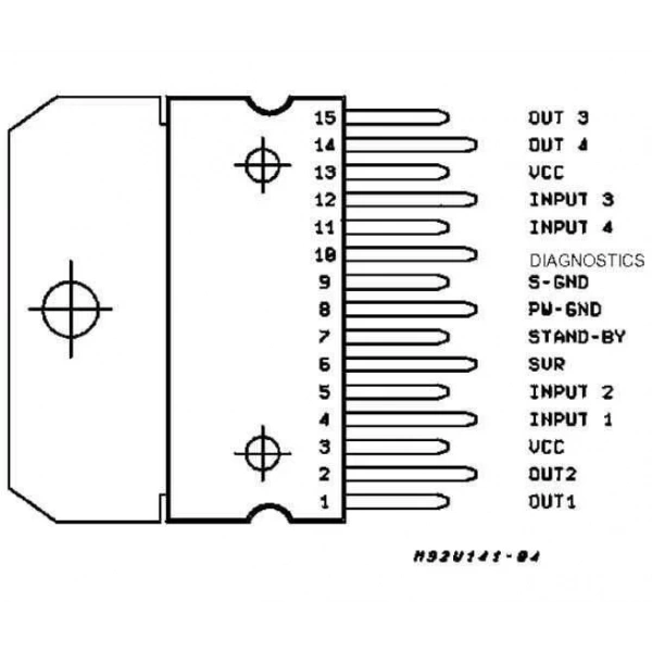 TDA7375A Multiwatt-15 Amplifikatör Ses Entegresi