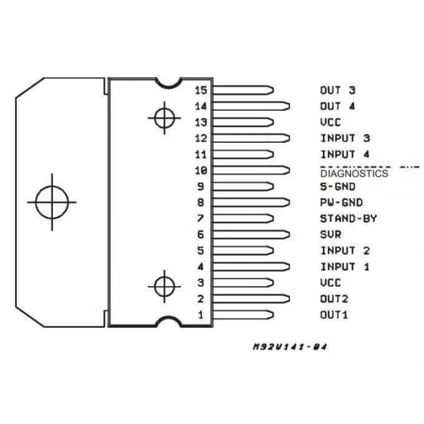 TDA7377 Multiwatt-15 Amplifikatör Ses Entegresi