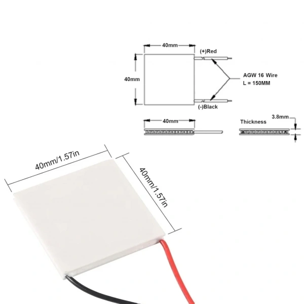 TEC1-12709 Peltier Soğutucu 40x40mm 12V 100W