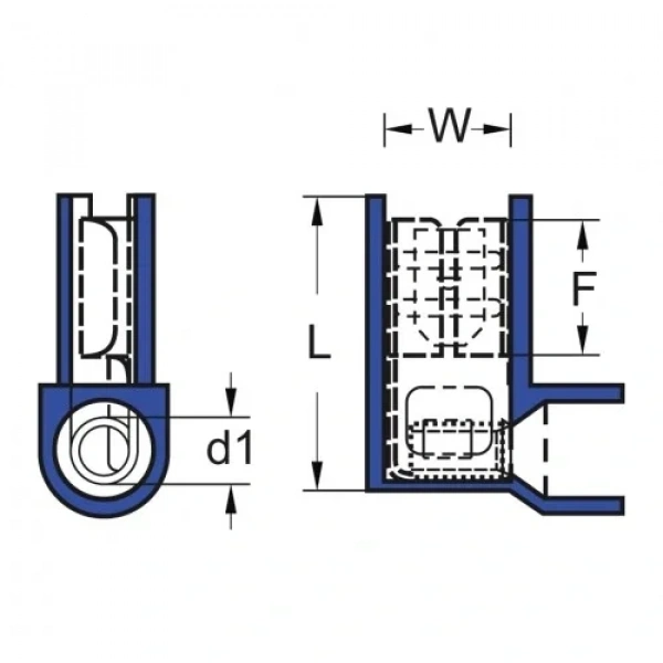 TFDEB - 1861 0.5-1.5mm2 Tam İzoleli Polyamid Bayrak Tip Terminal Kablo Ucu Kırmızı 100 Adet
