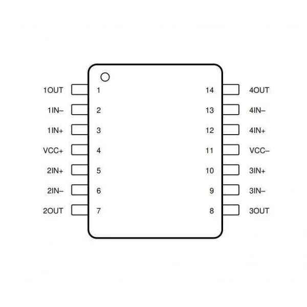 TL074CN DIP-14 Entegre
