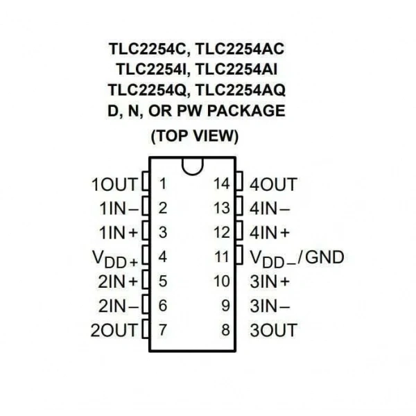 TLC2254 SMD SOIC-14 Entegre