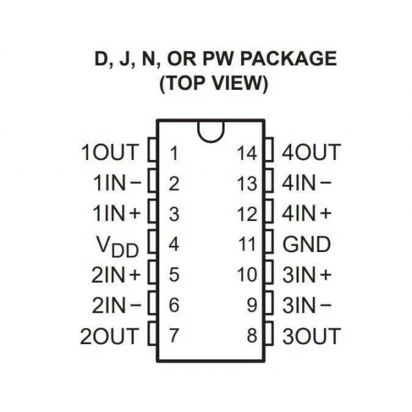 TLC274CN DIP-14 Entegre