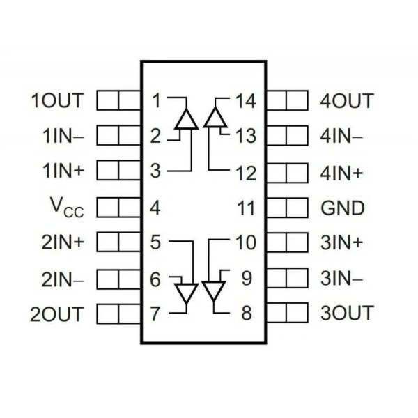 TLV3704 DIP-14 Entegre