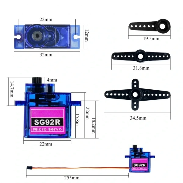 Tower Pro SG92R 2.5kg 4.8V Micro Servo Motor