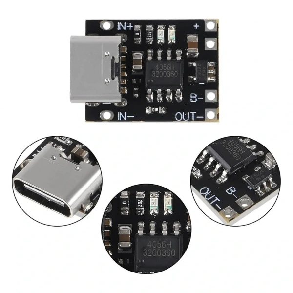 TP4056 Type-C 3.7V Mini Şarj Devresi Korumalı Mod