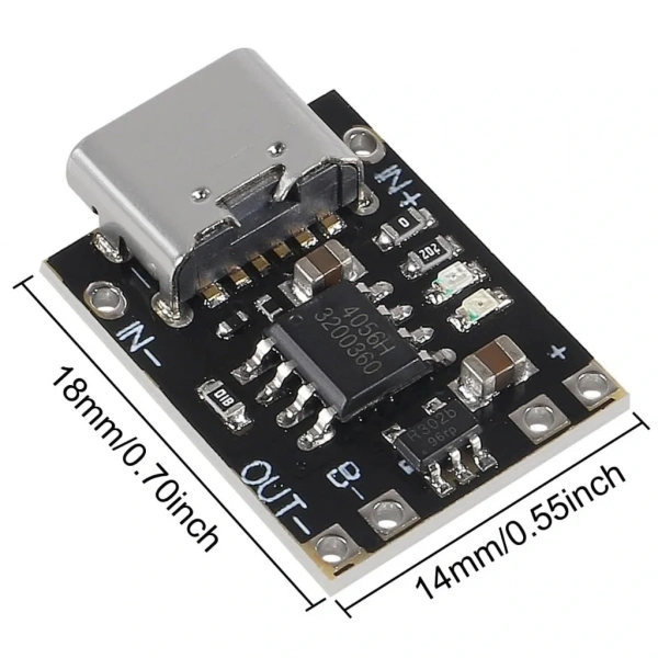 TP4056 Type-C 3.7V Mini Şarj Devresi Korumalı Mod