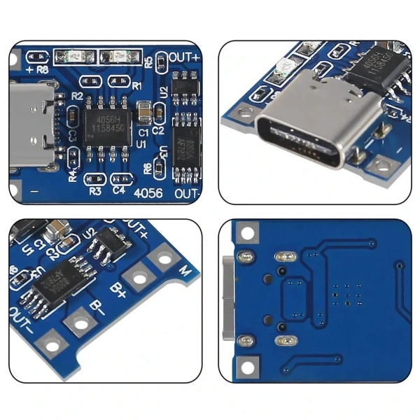 TP4056 Type-C Korumalı 18650 Lipo Pil Şarj Devresi