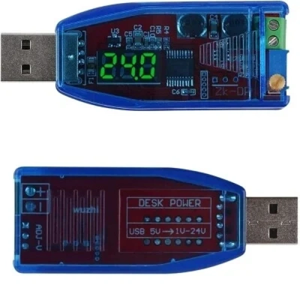 USB 5V / 1V-24V DC-DC USB Voltaj Yükseltici ve Düşürücü Regülatör Modülü