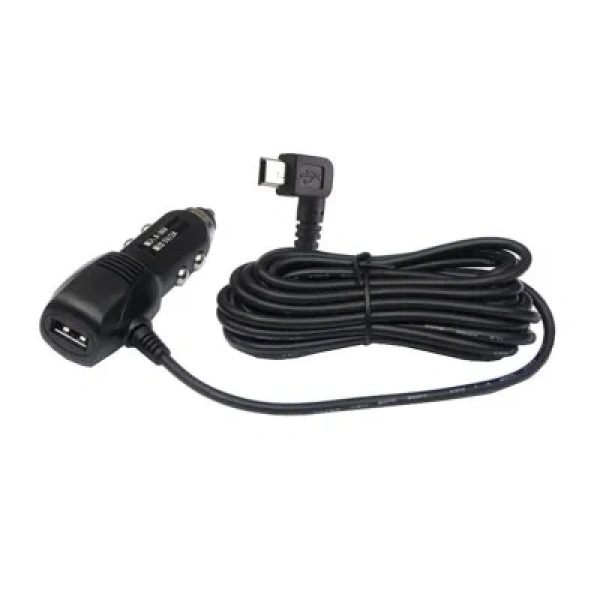 USB 5V 2A Araç Çakmak Soketi 90C Mini USB Çıkışlı - 3.5m Kablolu